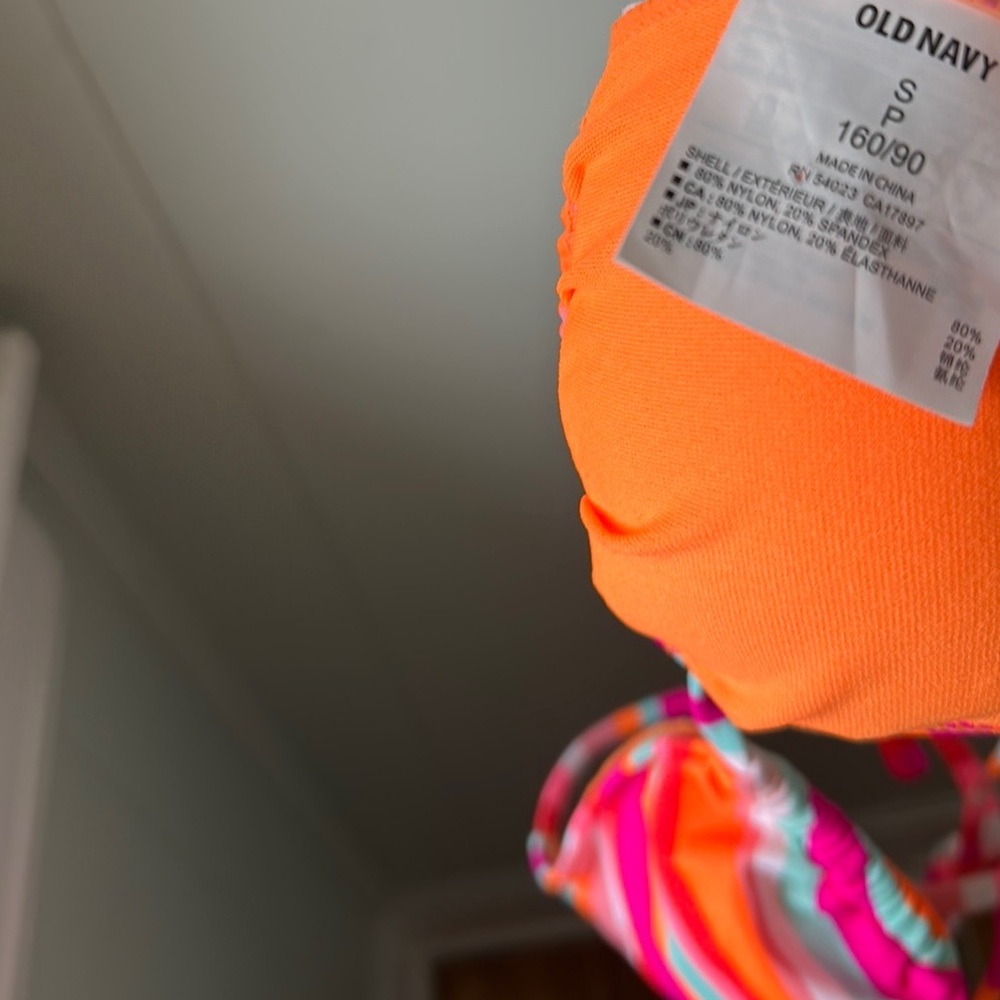 Old Navy Pink and Orange Bikini Vibrant Swimwear - Picture 9 of 9